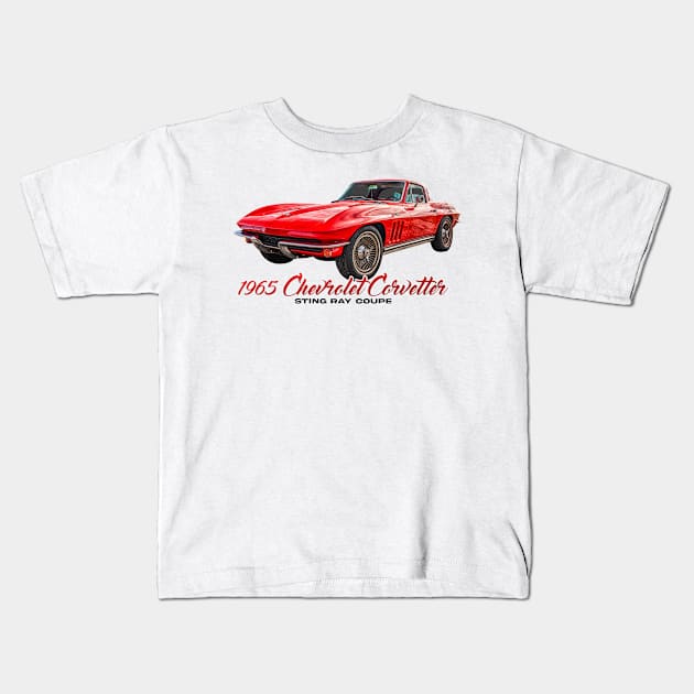 1965 Chevrolet Corvette Stingray Coupe Kids T-Shirt by Gestalt Imagery